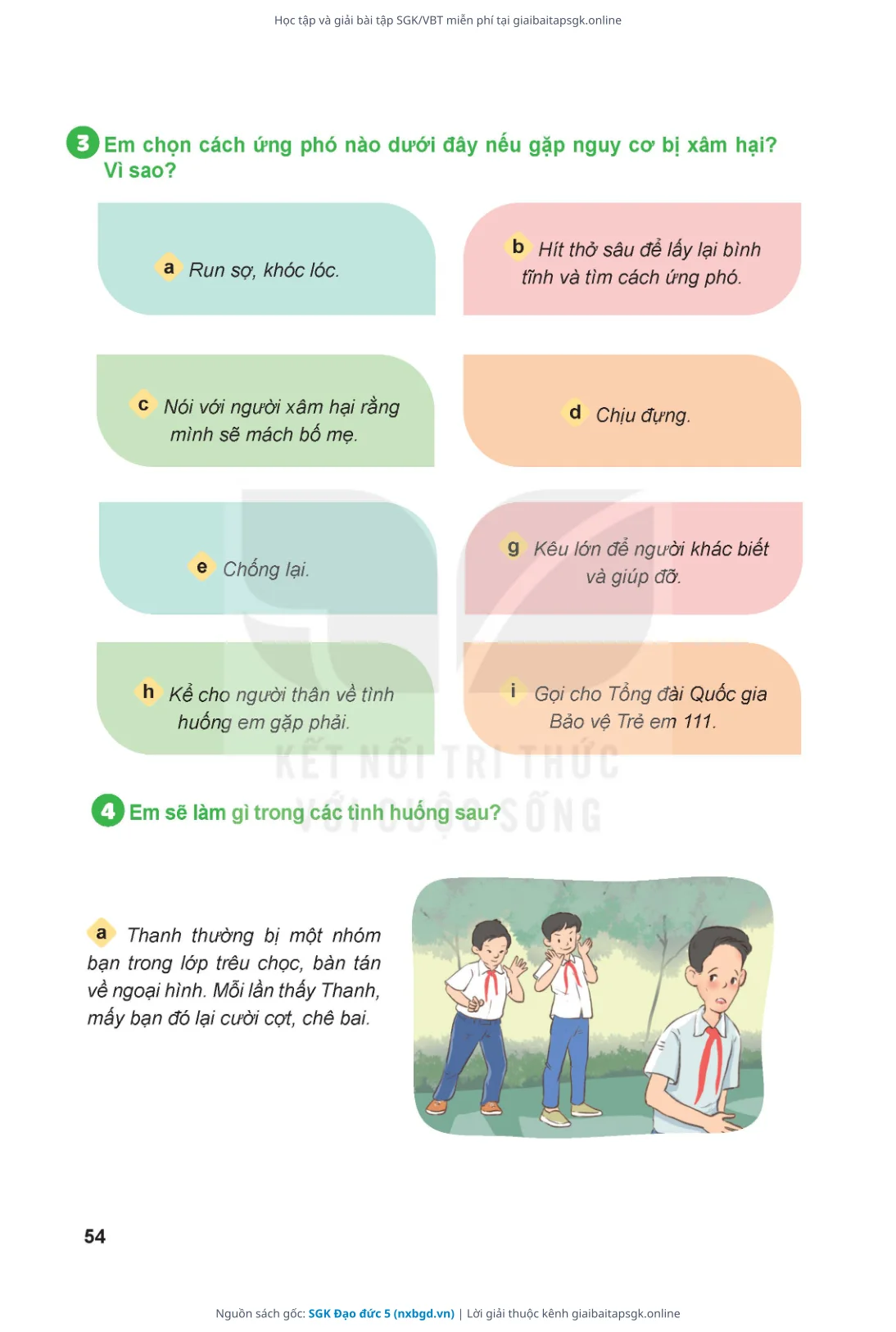 Trang 55 sách giáo khoa SGK Đạo đức 5 thu nhỏ