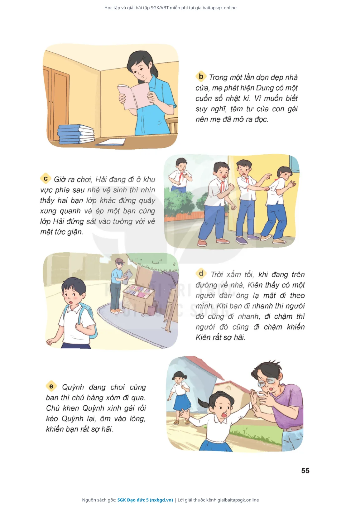 Trang 56 sách giáo khoa SGK Đạo đức 5 thu nhỏ