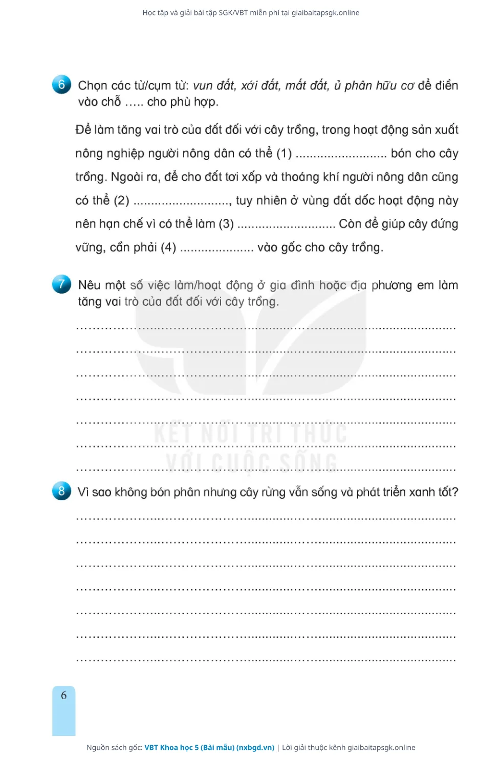 Trang 7 sách giáo khoa VBT Khoa học 5 (Bài mẫu) thu nhỏ