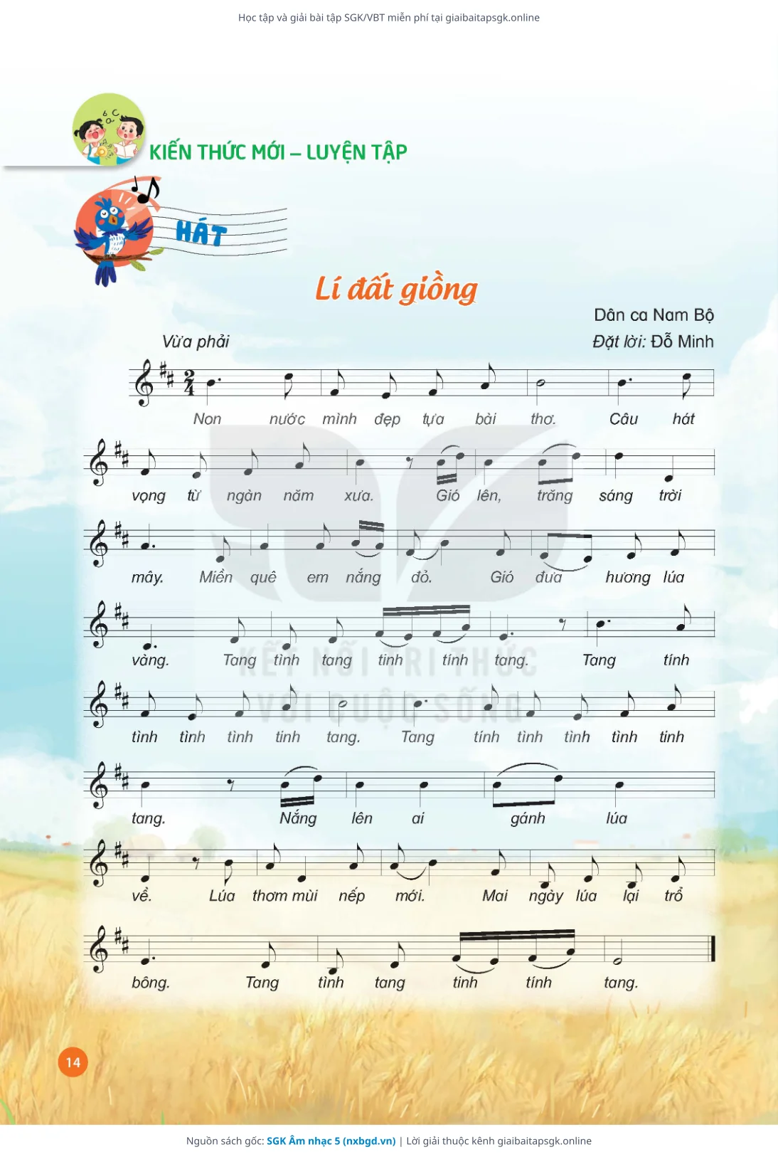 Trang 16 sách giáo khoa SGK Âm nhạc 5 thu nhỏ