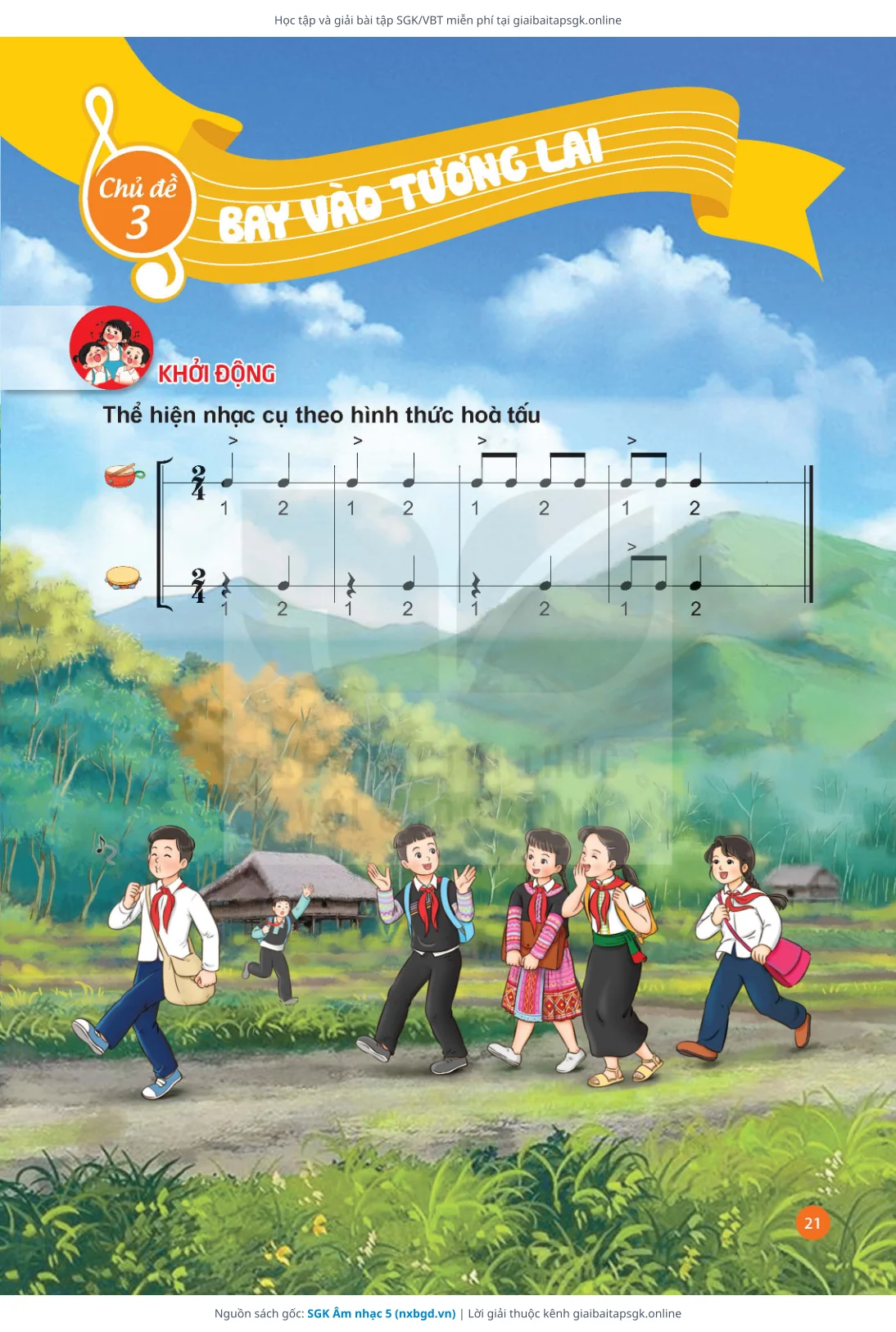 Trang 23 sách giáo khoa SGK Âm nhạc 5 thu nhỏ
