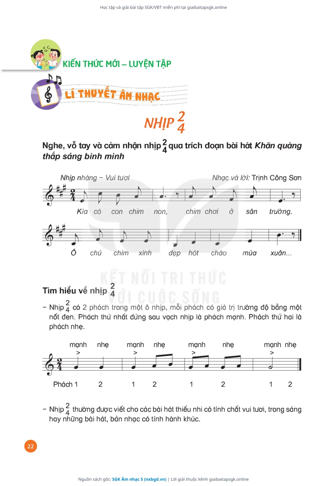 Trang 24 sách giáo khoa SGK Âm nhạc 5 thu nhỏ
