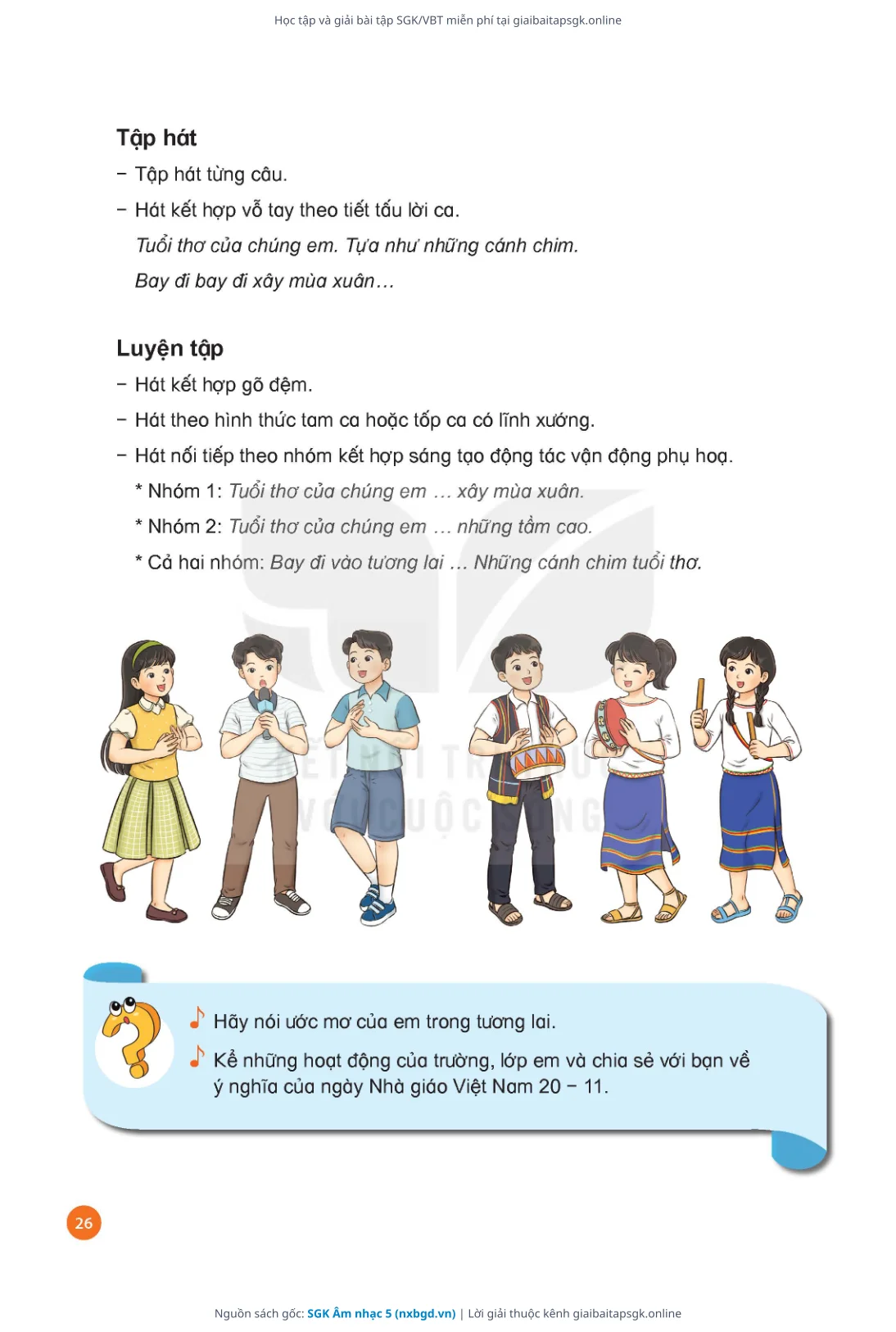 Trang 28 sách giáo khoa SGK Âm nhạc 5 thu nhỏ