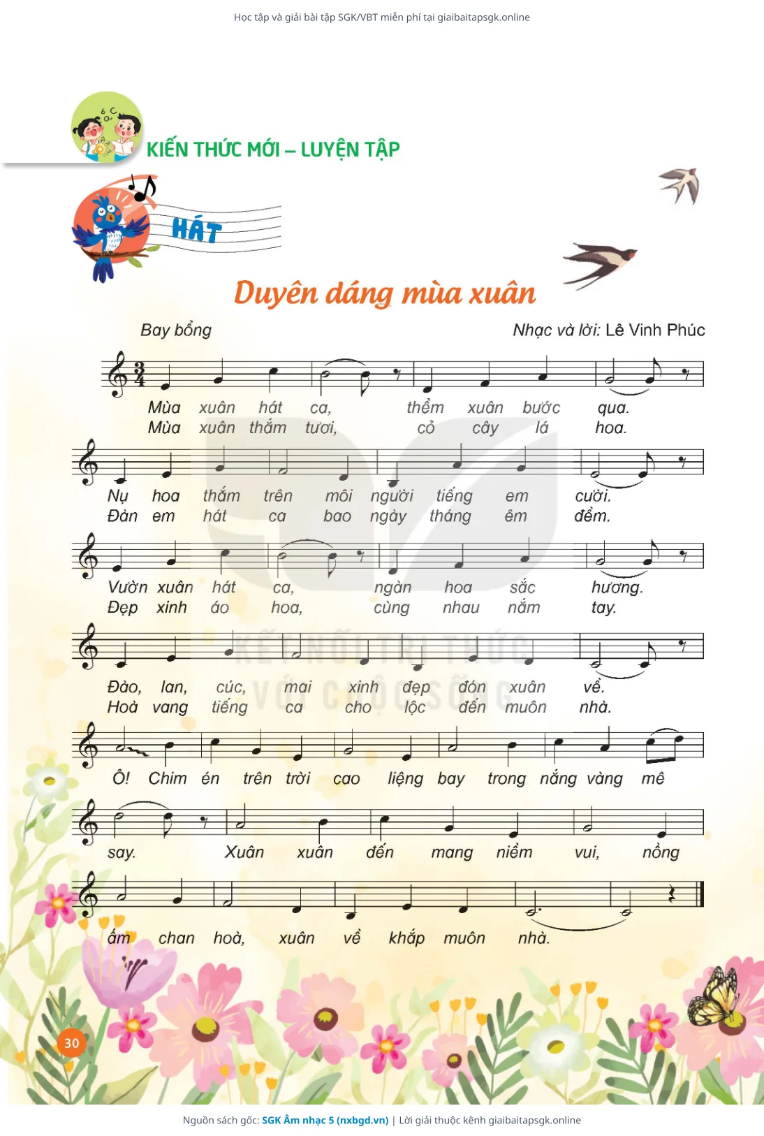Trang 32 sách giáo khoa SGK Âm nhạc 5 thu nhỏ