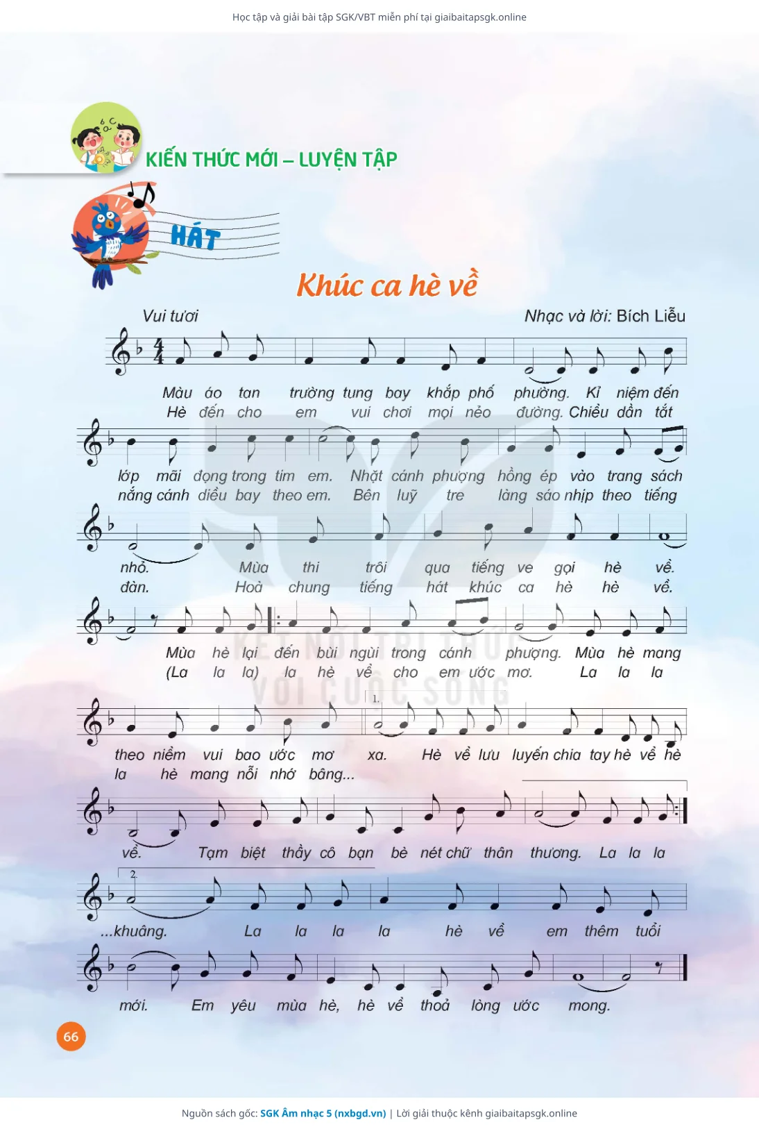 Trang 68 sách giáo khoa SGK Âm nhạc 5 thu nhỏ
