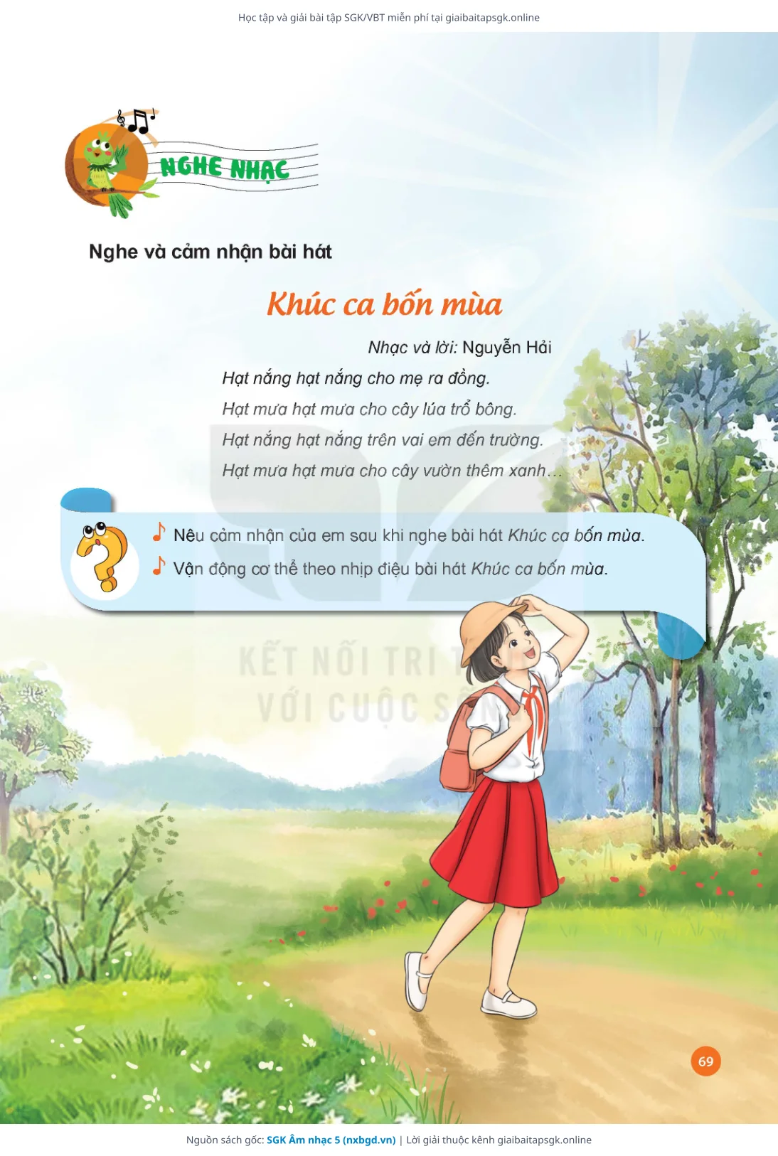 Trang 71 sách giáo khoa SGK Âm nhạc 5 thu nhỏ