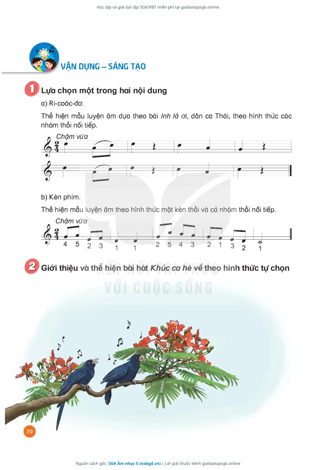 Trang 72 sách giáo khoa SGK Âm nhạc 5 thu nhỏ
