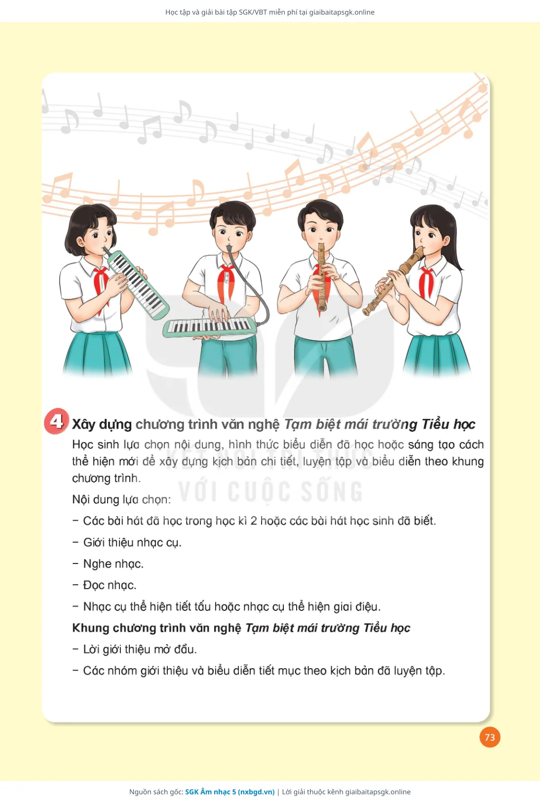 Trang 75 sách giáo khoa SGK Âm nhạc 5 thu nhỏ