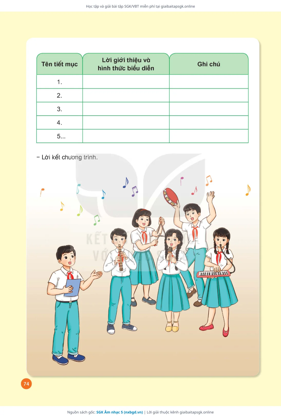 Trang 76 sách giáo khoa SGK Âm nhạc 5 thu nhỏ