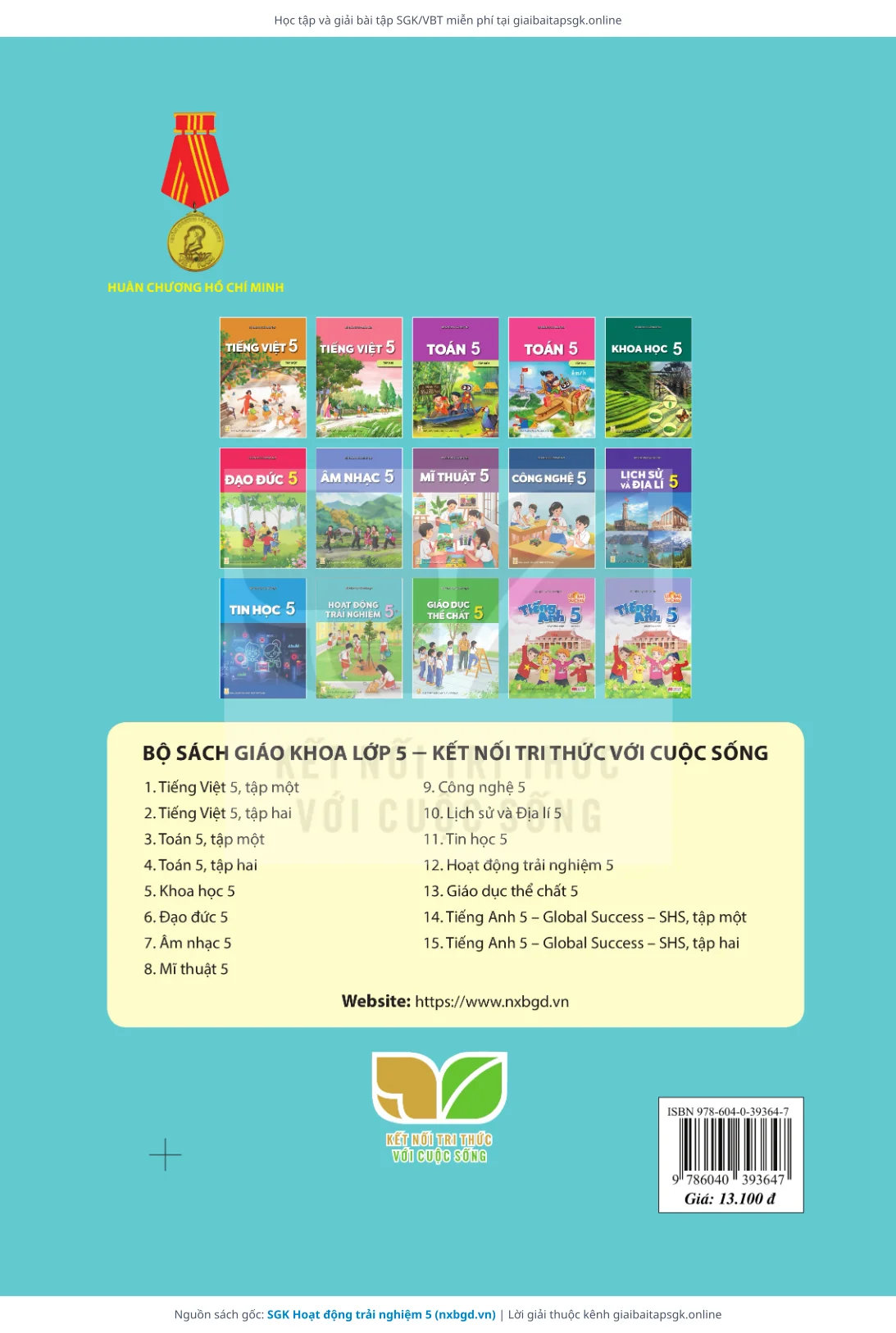 Trang 102 sách giáo khoa SGK Hoạt động trải nghiệm 5 thu nhỏ