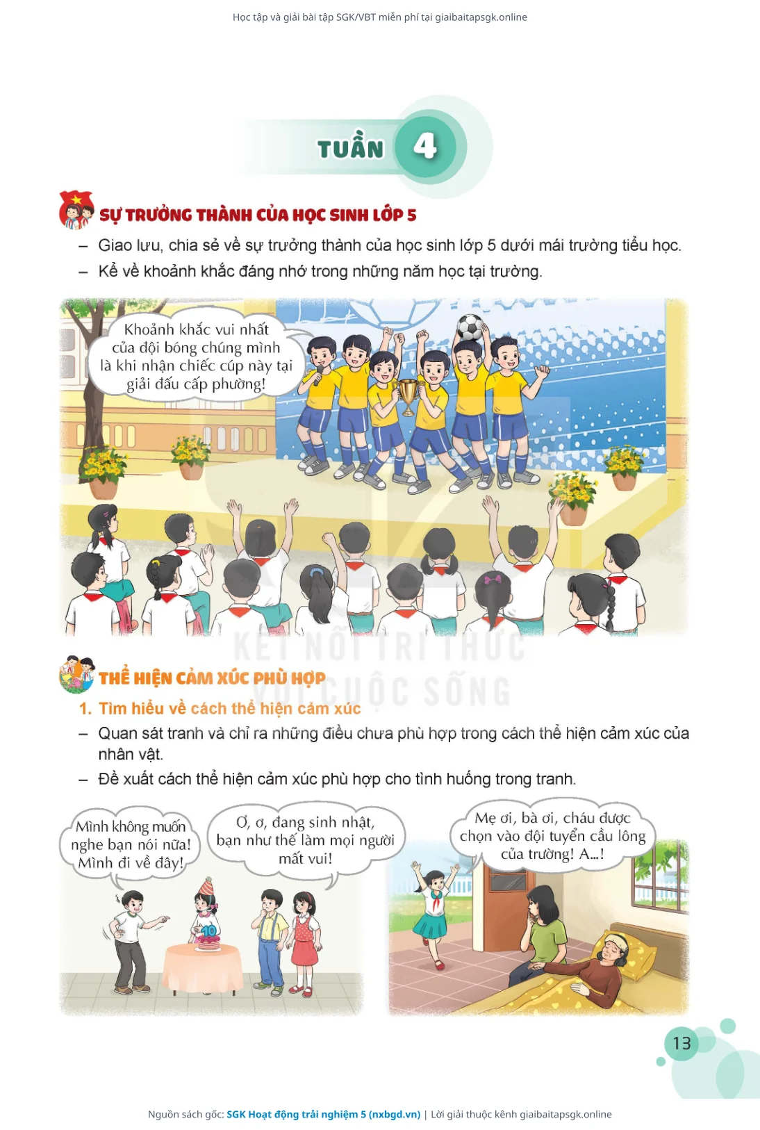 Trang 14 sách giáo khoa SGK Hoạt động trải nghiệm 5 thu nhỏ