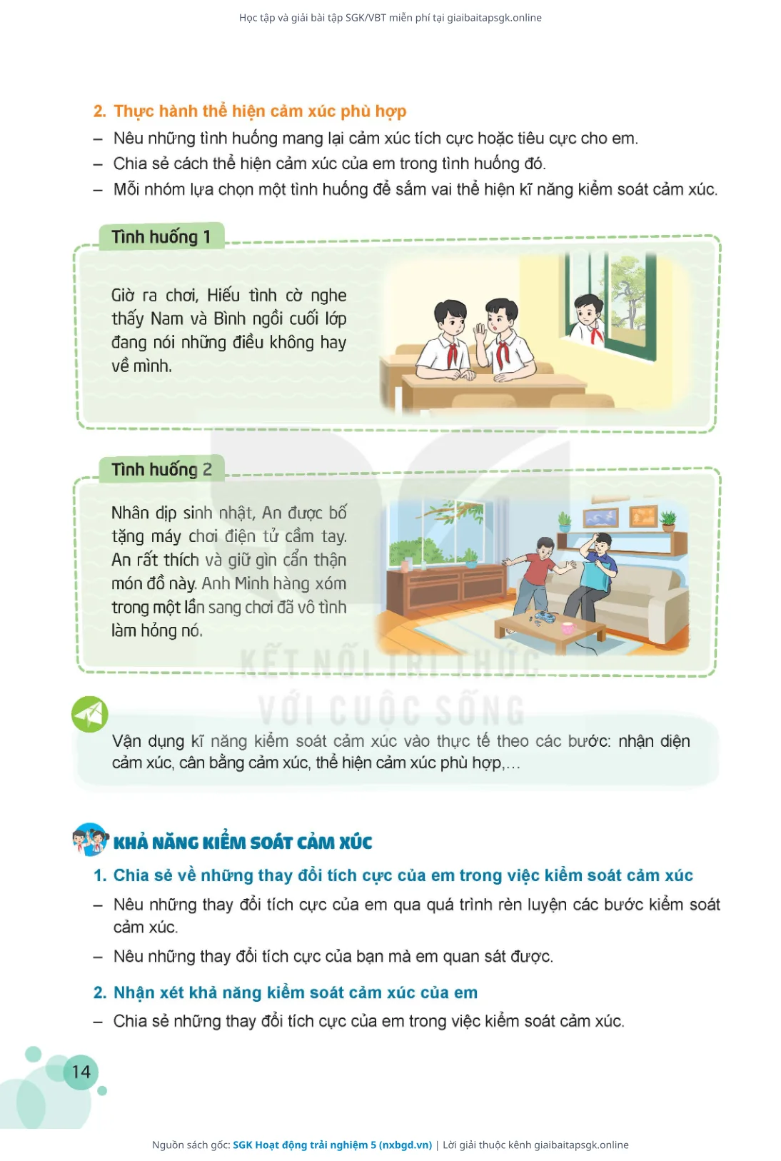 Trang 15 sách giáo khoa SGK Hoạt động trải nghiệm 5 thu nhỏ