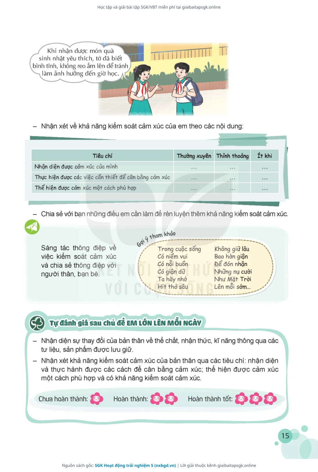 Trang 16 sách giáo khoa SGK Hoạt động trải nghiệm 5 bản chuẩn
