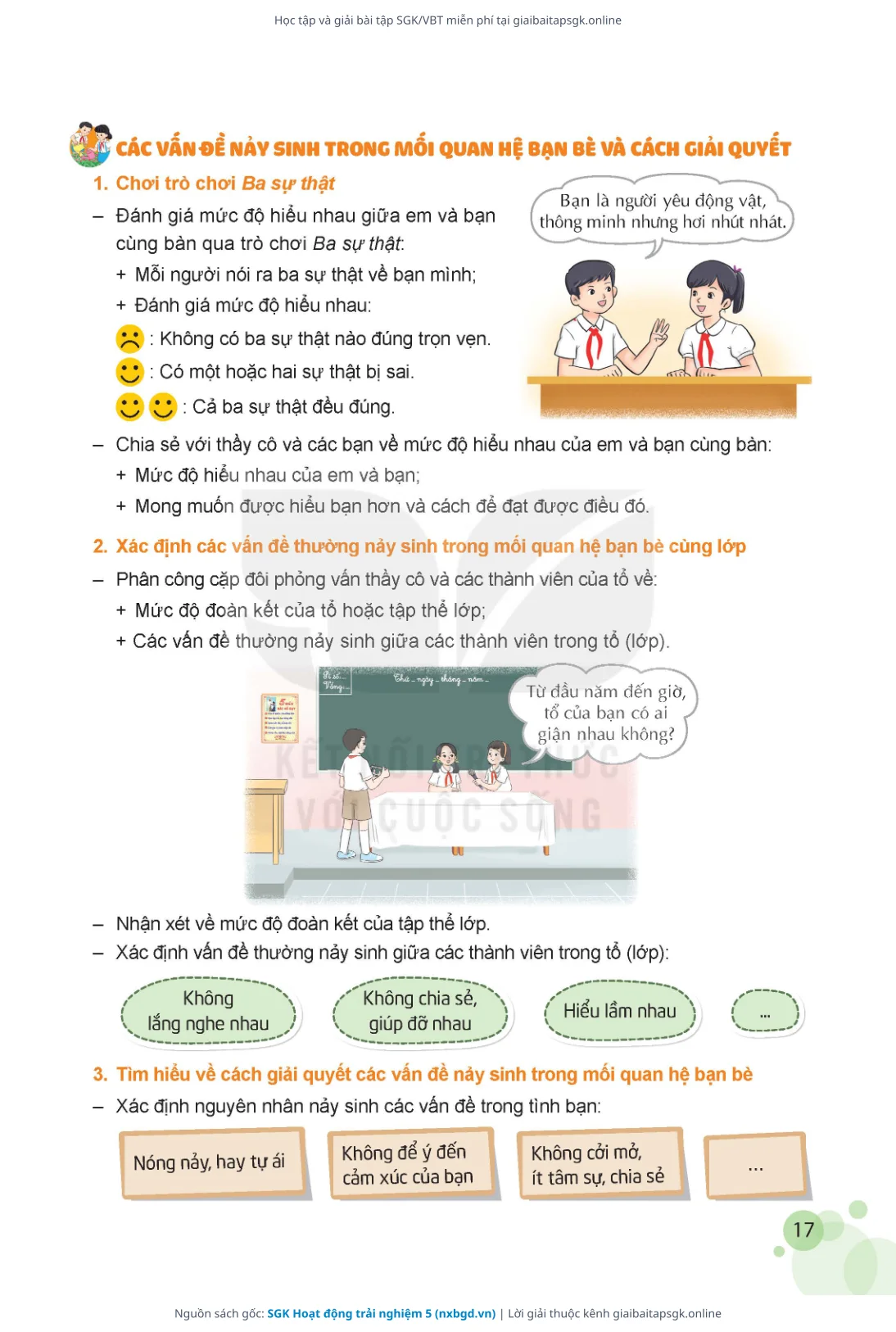 Trang 18 sách giáo khoa SGK Hoạt động trải nghiệm 5 thu nhỏ