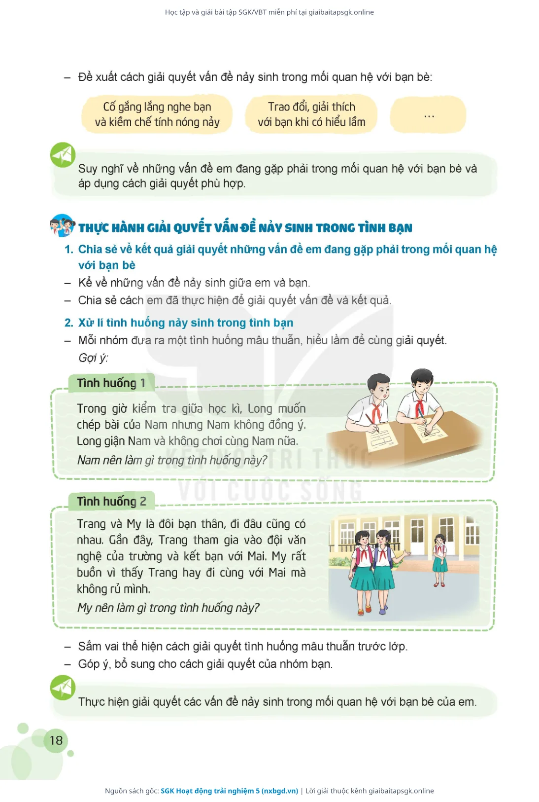 Trang 19 sách giáo khoa SGK Hoạt động trải nghiệm 5 bản chuẩn