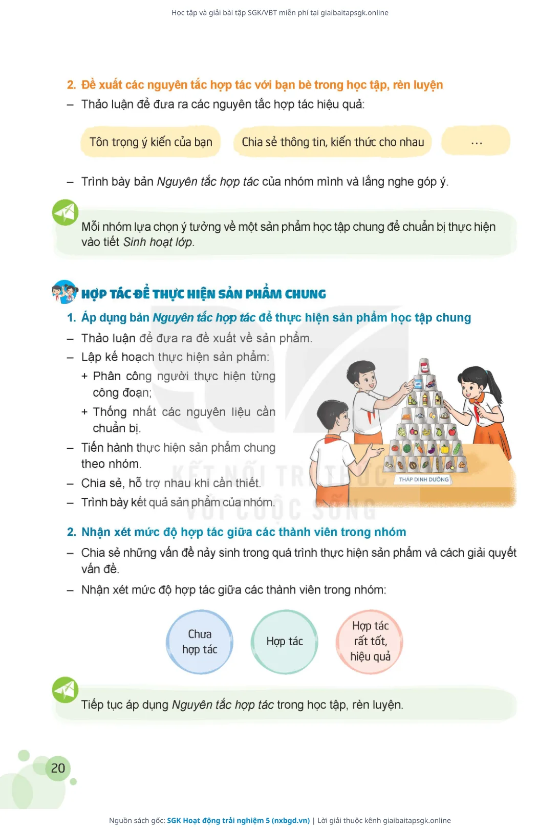 Trang 21 sách giáo khoa SGK Hoạt động trải nghiệm 5 bản chuẩn