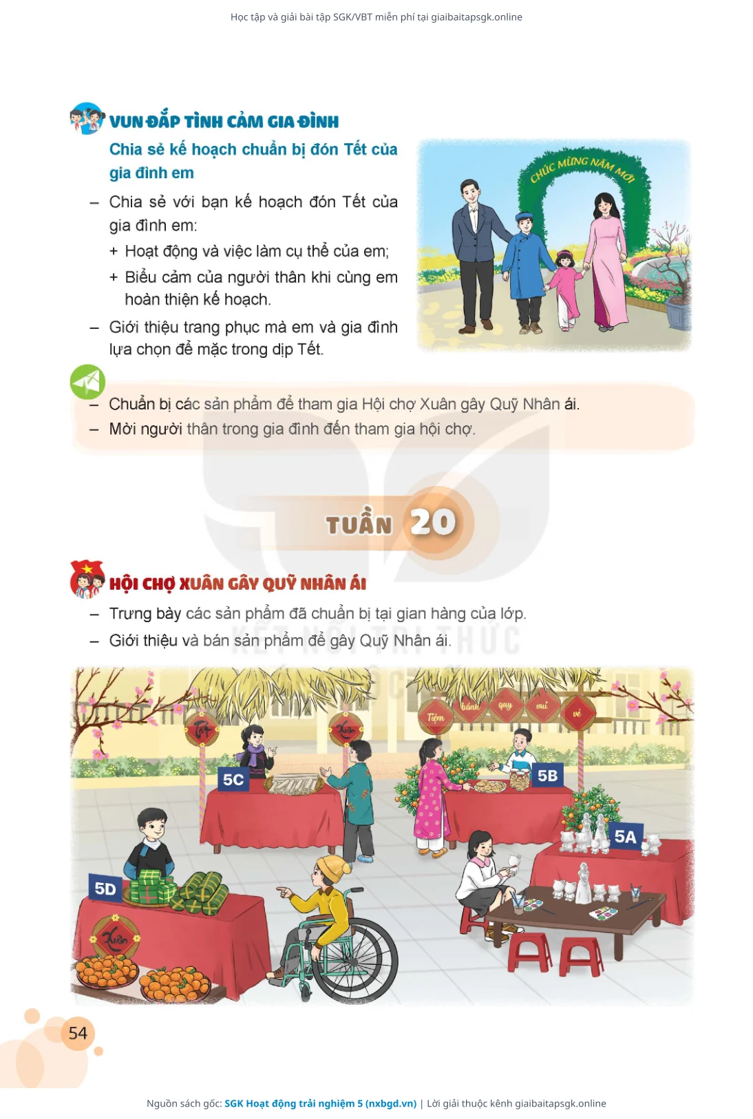 Trang 55 sách giáo khoa SGK Hoạt động trải nghiệm 5 thu nhỏ