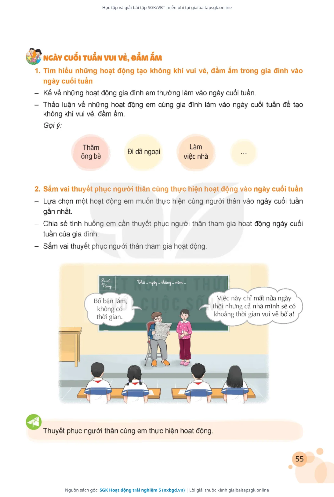 Trang 56 sách giáo khoa SGK Hoạt động trải nghiệm 5 thu nhỏ