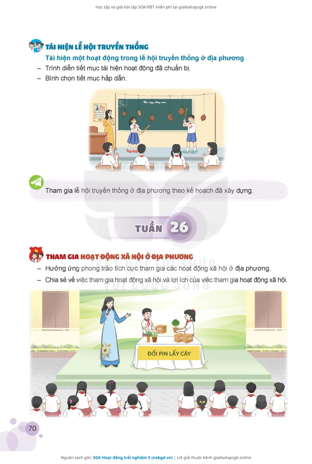 Trang 71 sách giáo khoa SGK Hoạt động trải nghiệm 5 bản chuẩn