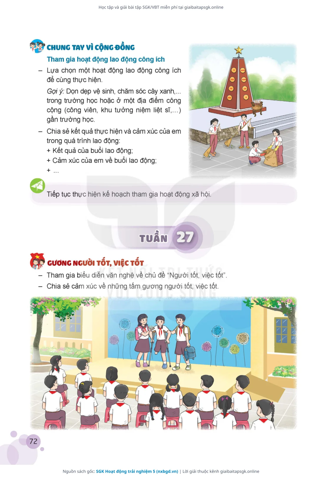 Trang 73 sách giáo khoa SGK Hoạt động trải nghiệm 5 thu nhỏ
