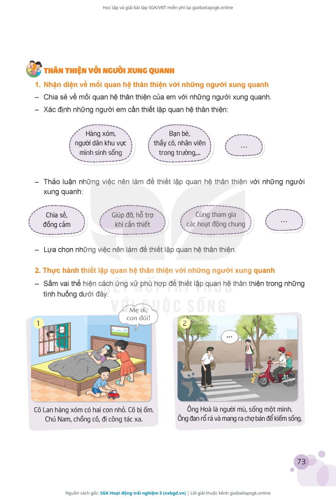 Trang 74 sách giáo khoa SGK Hoạt động trải nghiệm 5 thu nhỏ