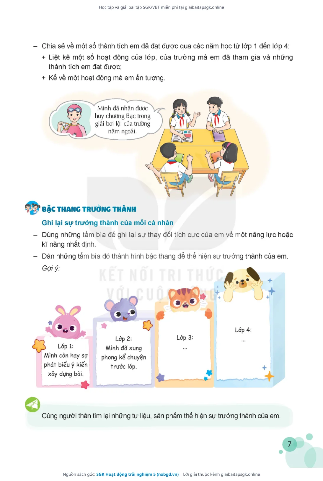 Trang 8 sách giáo khoa SGK Hoạt động trải nghiệm 5 thu nhỏ