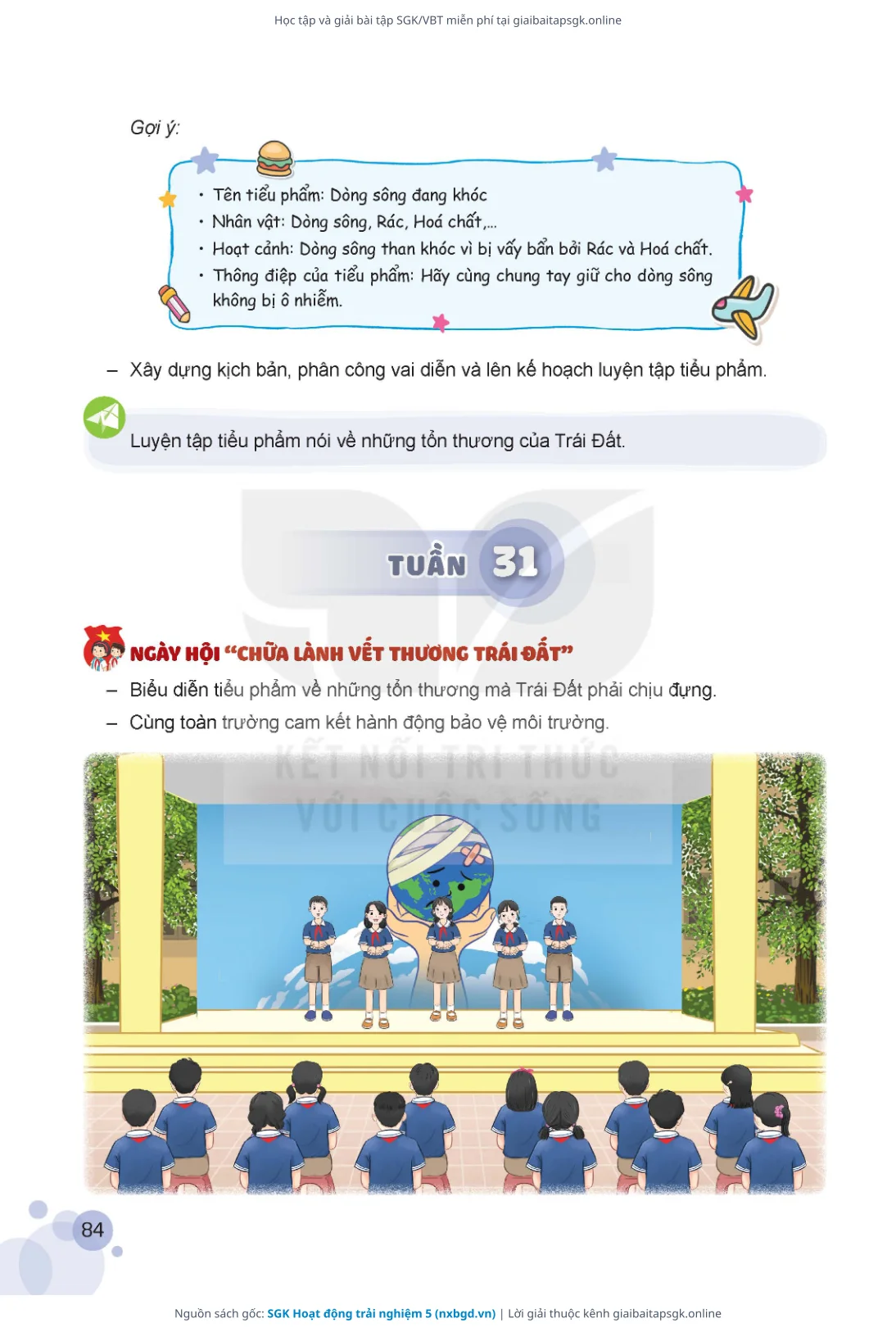 Trang 85 sách giáo khoa SGK Hoạt động trải nghiệm 5 thu nhỏ