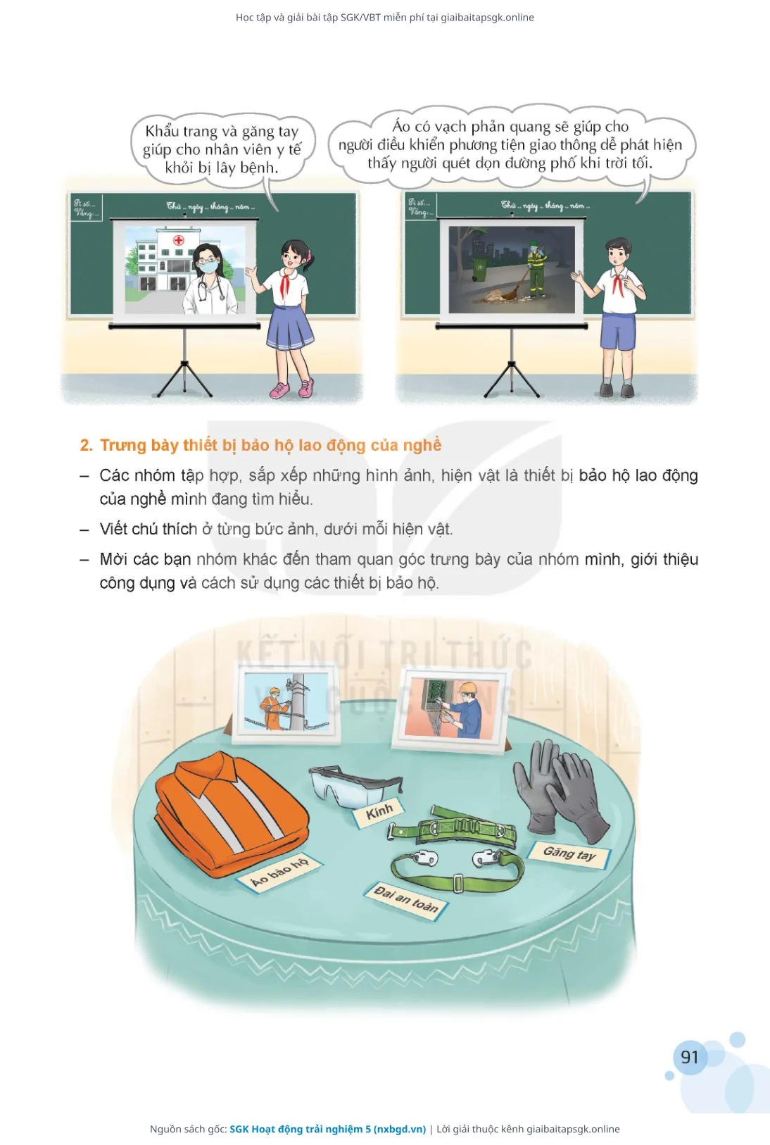 Trang 92 sách giáo khoa SGK Hoạt động trải nghiệm 5 thu nhỏ