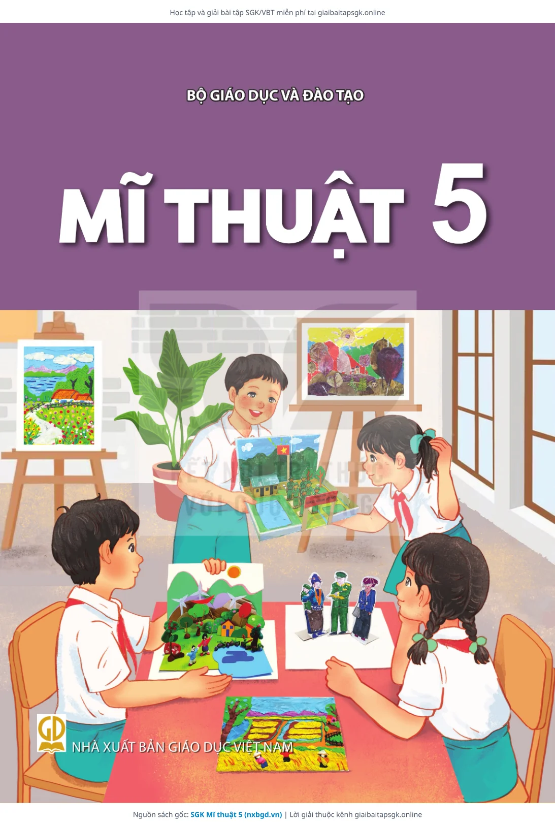 Trang 1 sách giáo khoa SGK Mĩ thuật 5 bản chuẩn