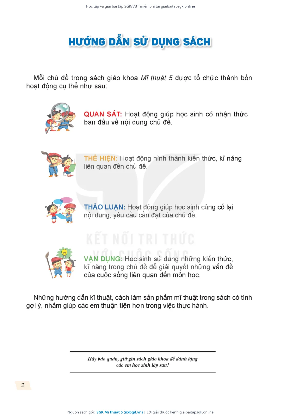 Trang 3 sách giáo khoa SGK Mĩ thuật 5 thu nhỏ