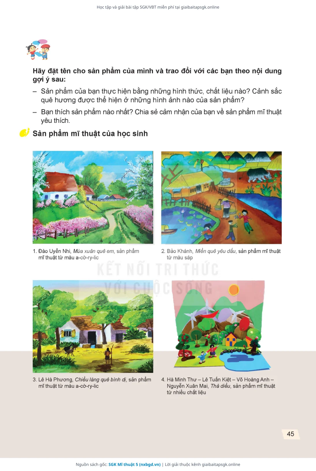 Trang 46 sách giáo khoa SGK Mĩ thuật 5 thu nhỏ