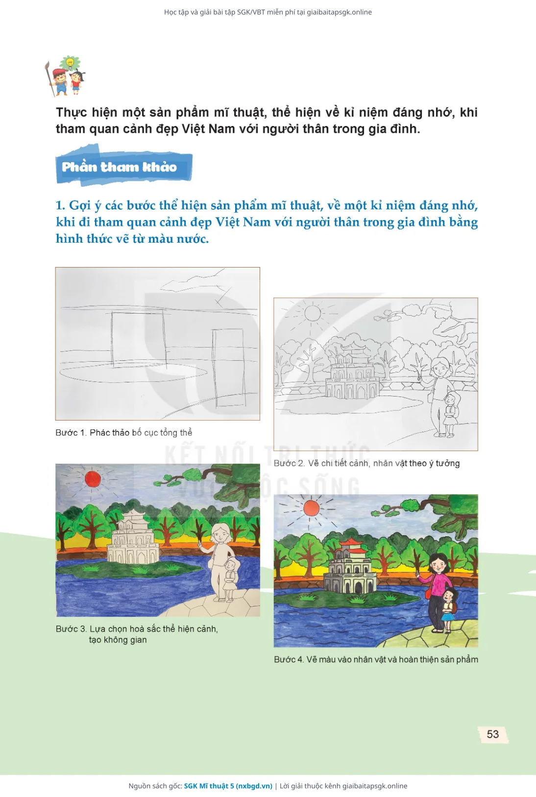 Trang 54 sách giáo khoa SGK Mĩ thuật 5 thu nhỏ