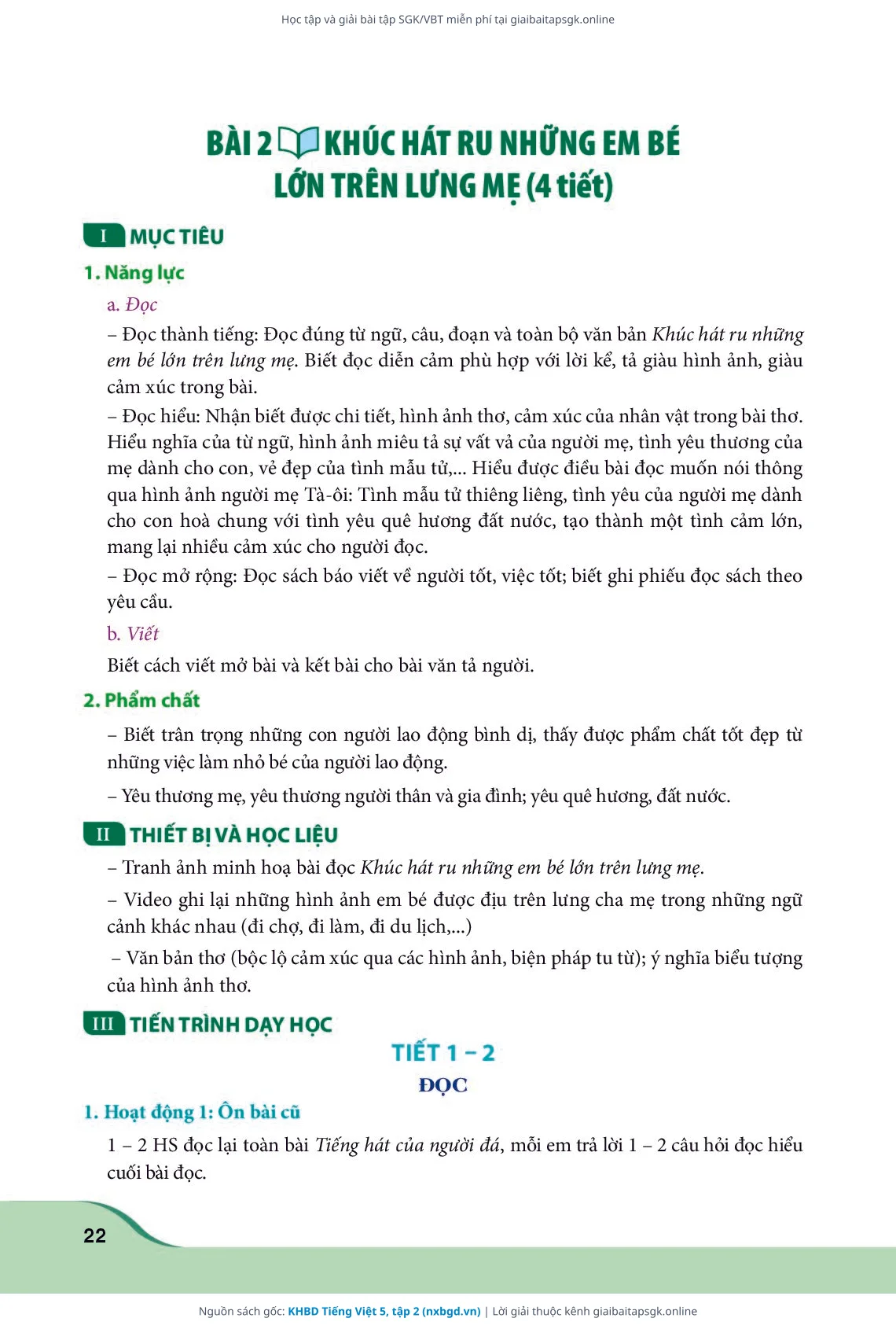 Trang 22 sách giáo khoa KHBD Tiếng Việt 5, tập 2 thu nhỏ