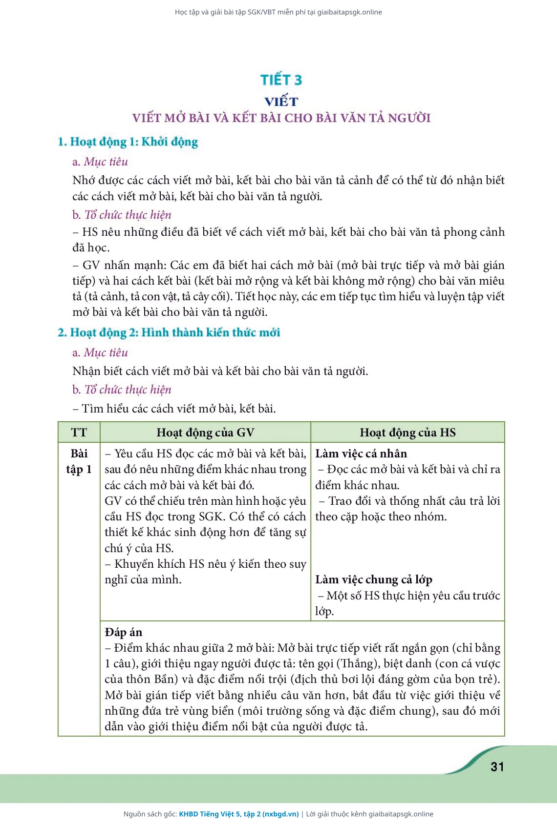 Trang 31 sách giáo khoa KHBD Tiếng Việt 5, tập 2 thu nhỏ