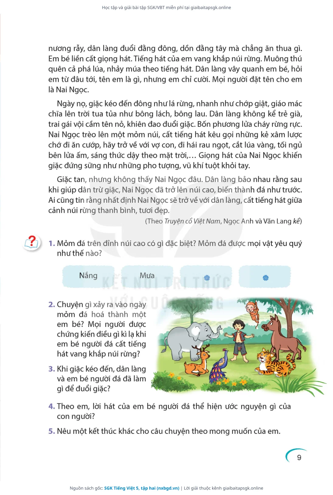 Trang 10 sách giáo khoa SGK Tiếng Việt 5, tập hai thu nhỏ