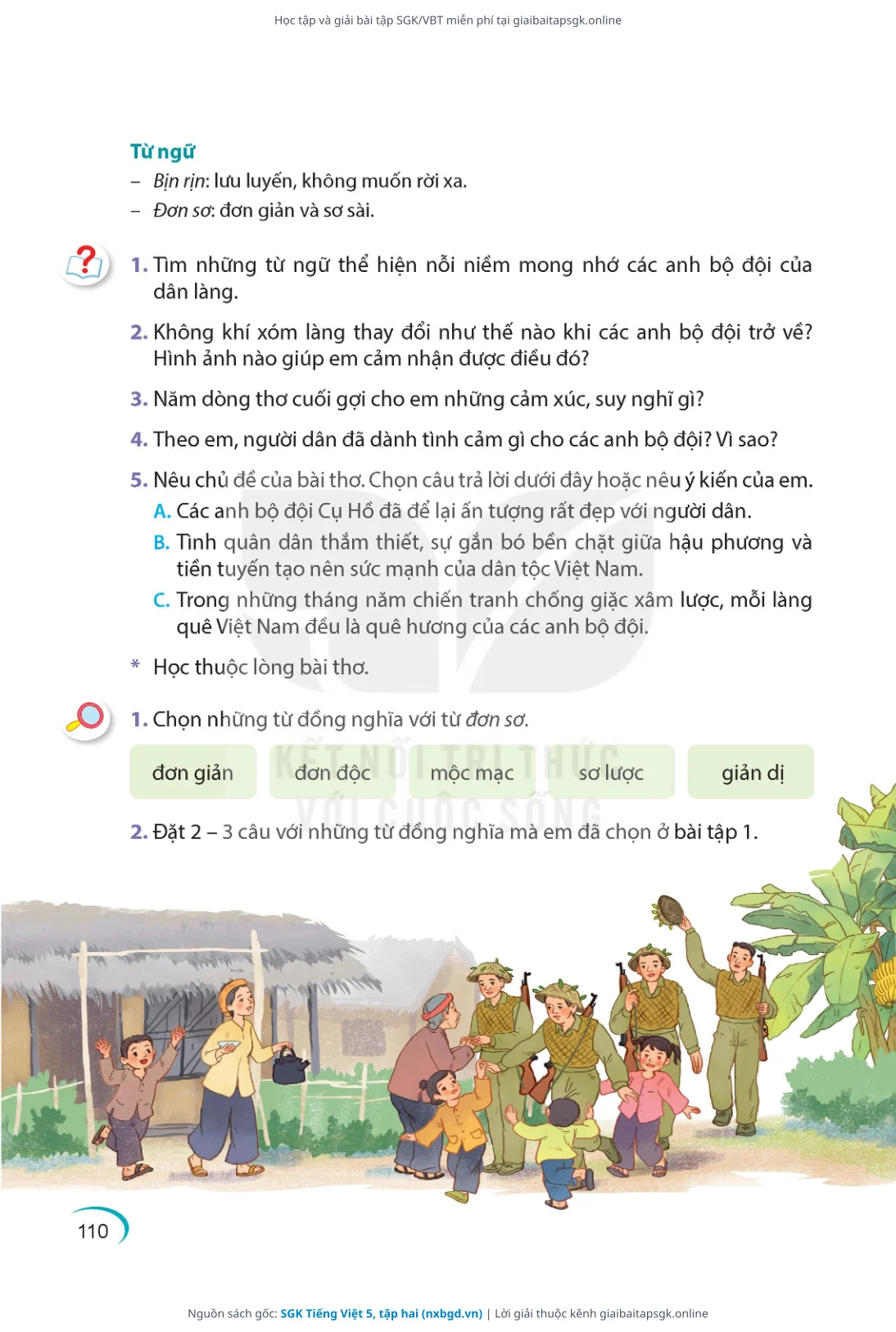 Trang 111 sách giáo khoa SGK Tiếng Việt 5, tập hai thu nhỏ