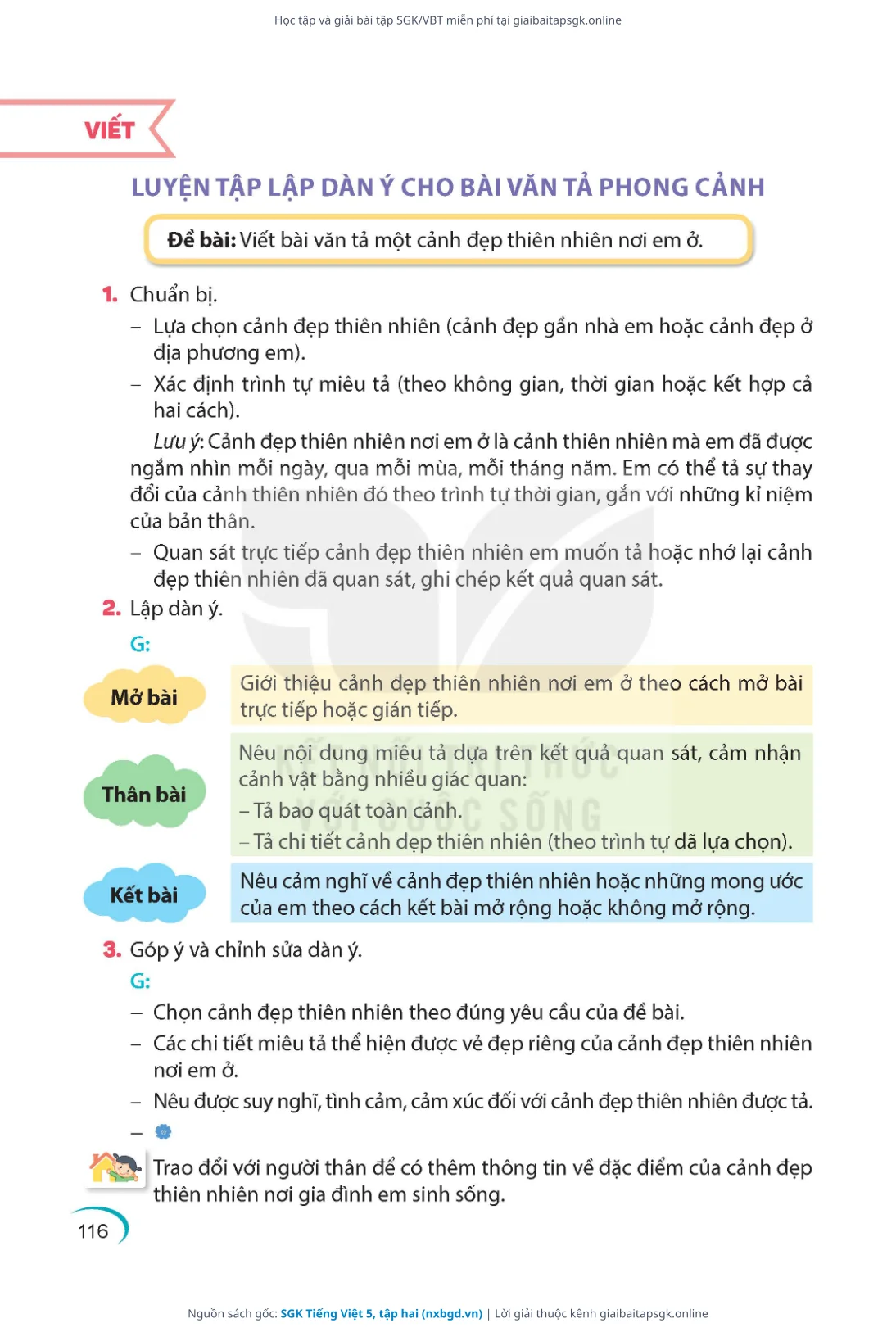 Trang 116 sách giáo khoa SGK Tiếng Việt 5, tập hai thu nhỏ