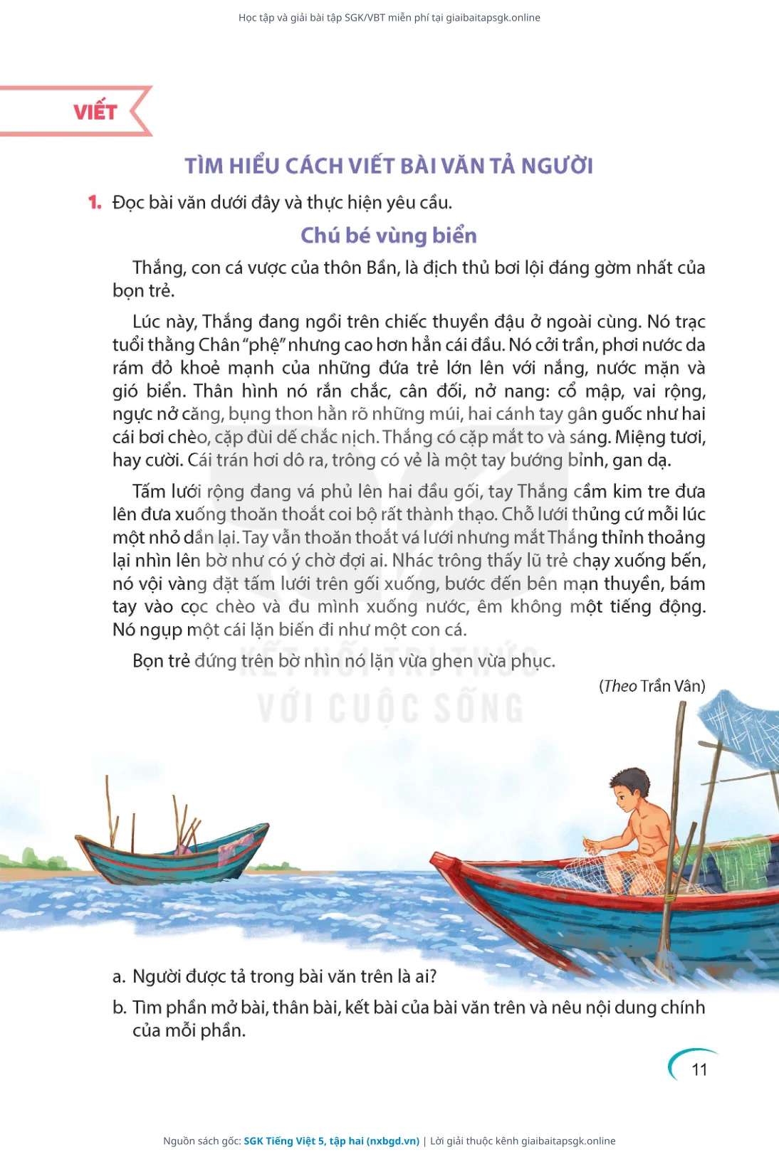 Trang 12 sách giáo khoa SGK Tiếng Việt 5, tập hai thu nhỏ