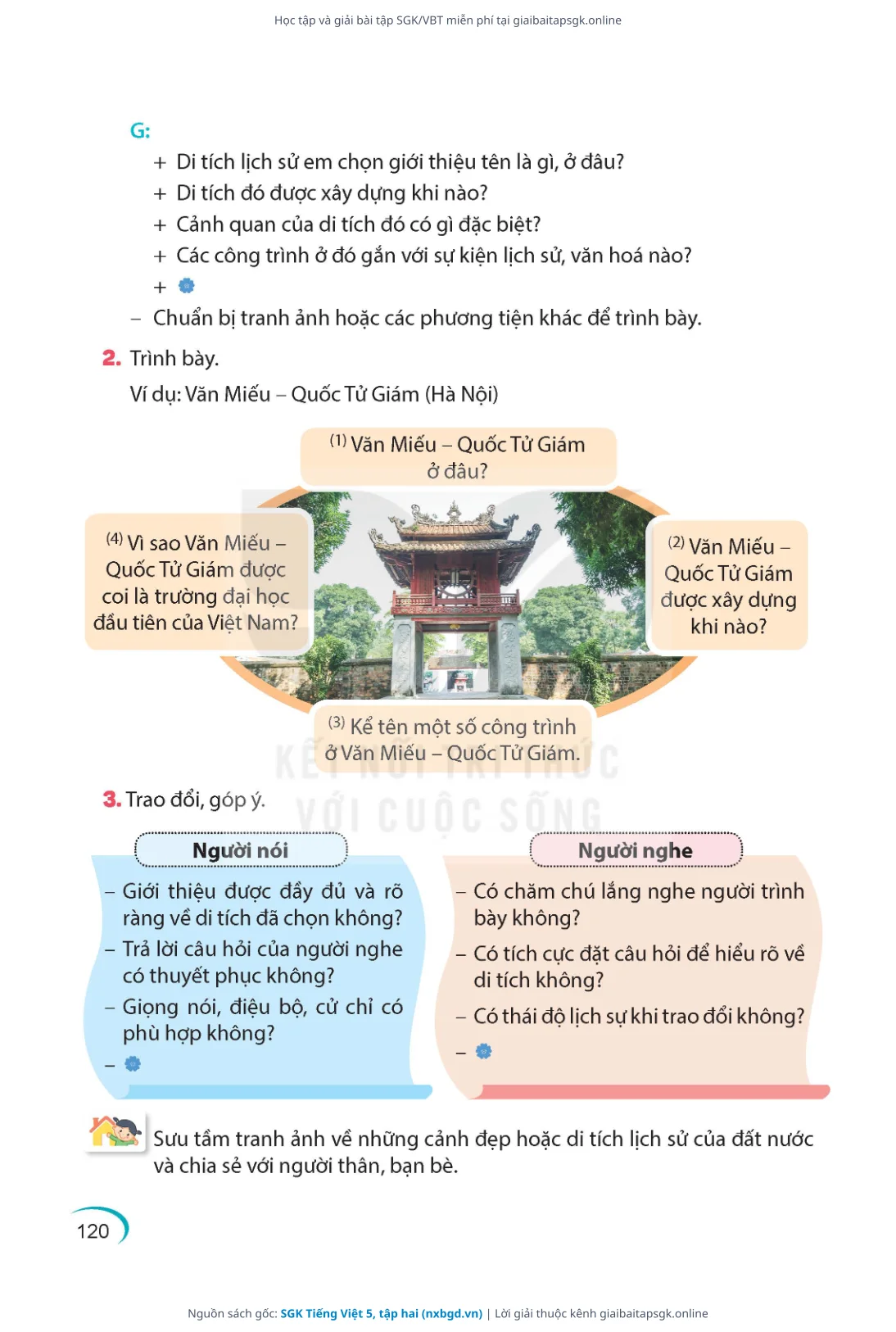 Trang 121 sách giáo khoa SGK Tiếng Việt 5, tập hai thu nhỏ