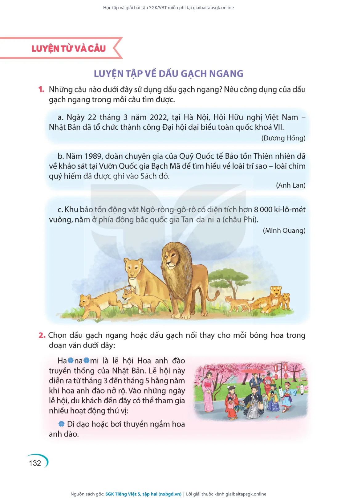 Trang 133 sách giáo khoa SGK Tiếng Việt 5, tập hai thu nhỏ