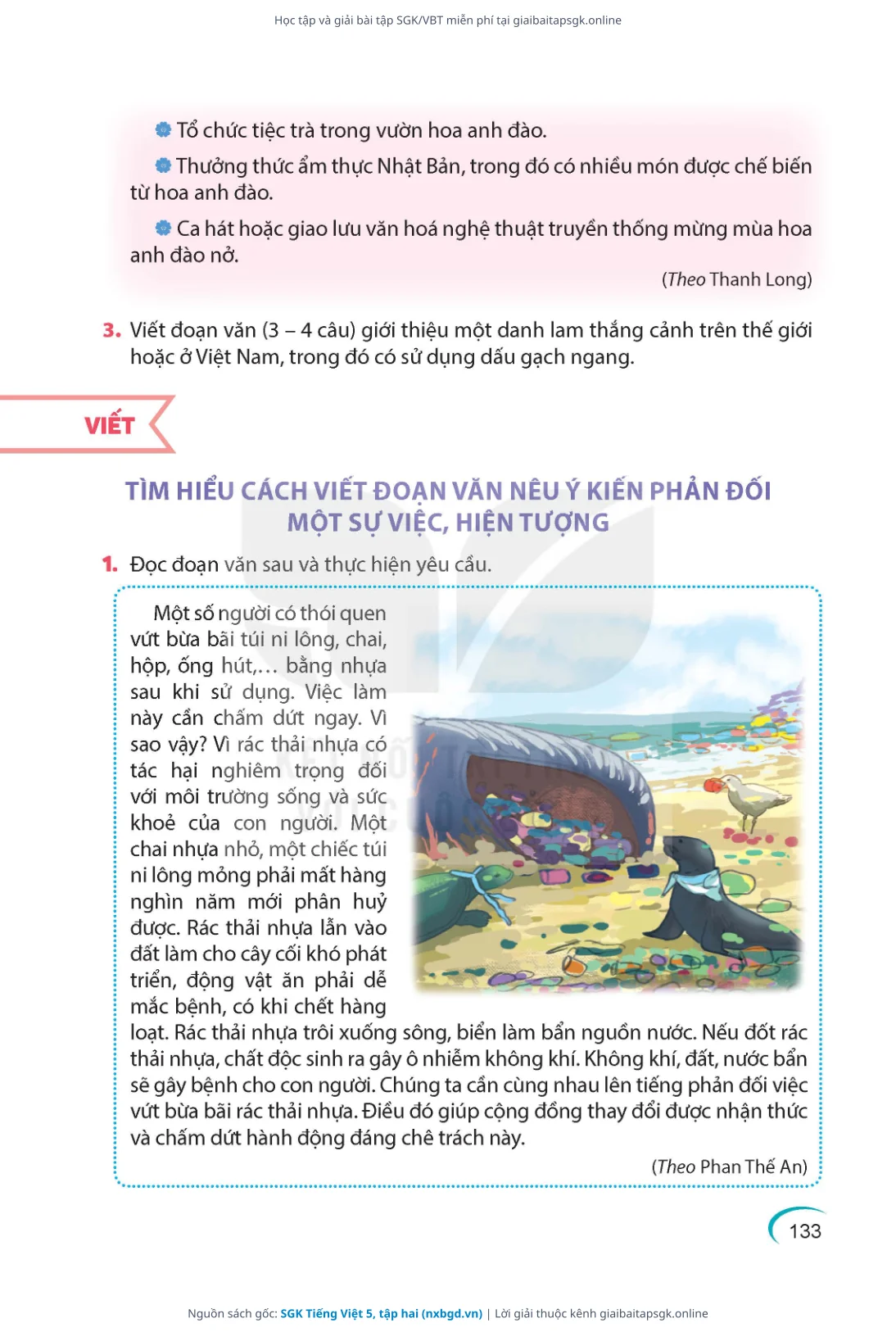 Trang 134 sách giáo khoa SGK Tiếng Việt 5, tập hai thu nhỏ