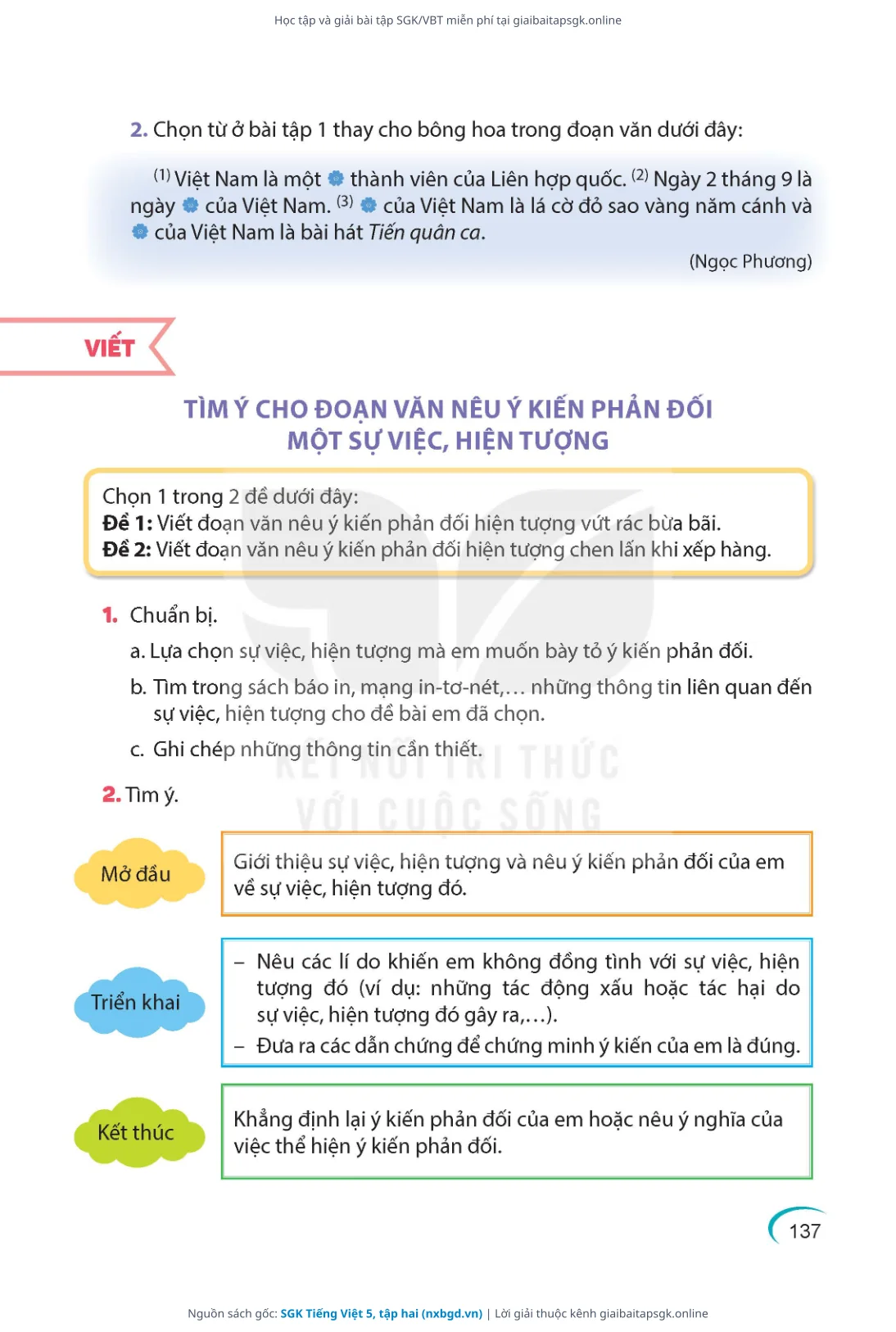 Trang 138 sách giáo khoa SGK Tiếng Việt 5, tập hai thu nhỏ