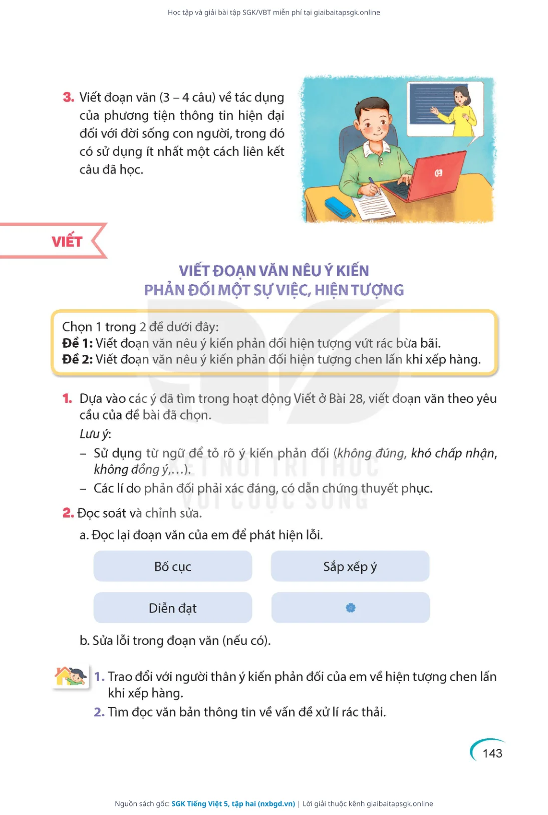 Trang 144 sách giáo khoa SGK Tiếng Việt 5, tập hai thu nhỏ