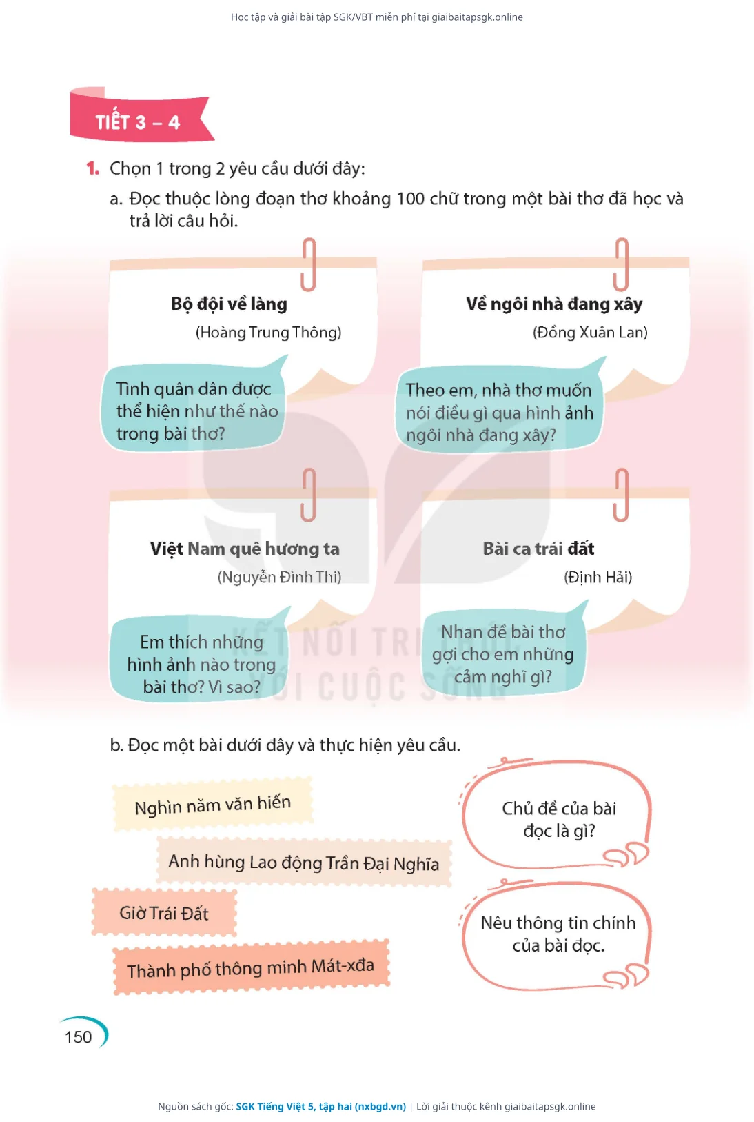 Trang 151 sách giáo khoa SGK Tiếng Việt 5, tập hai thu nhỏ