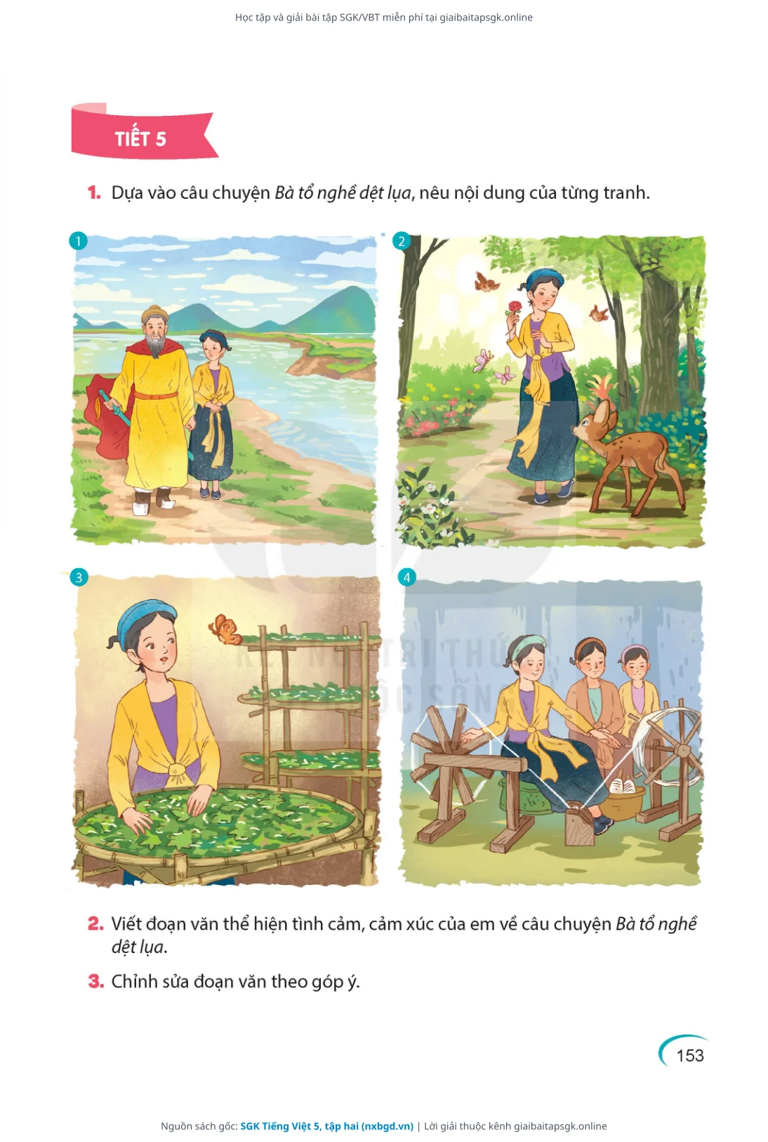 Trang 154 sách giáo khoa SGK Tiếng Việt 5, tập hai thu nhỏ