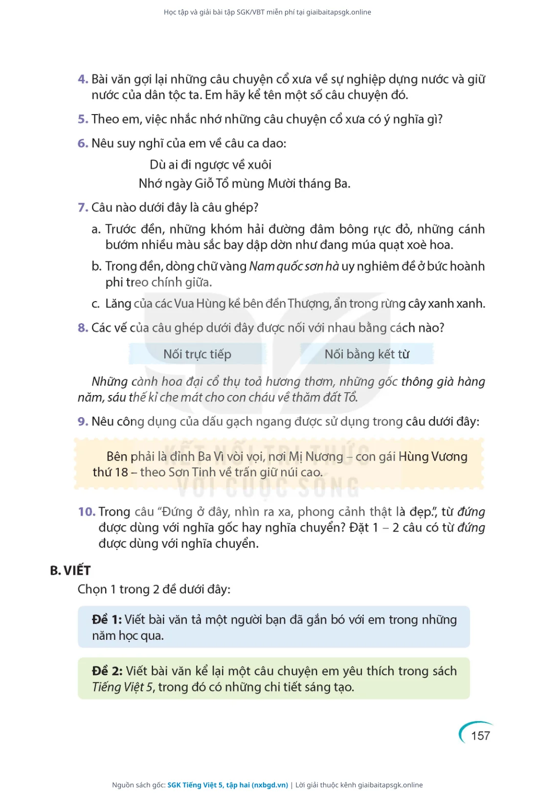 Trang 158 sách giáo khoa SGK Tiếng Việt 5, tập hai thu nhỏ