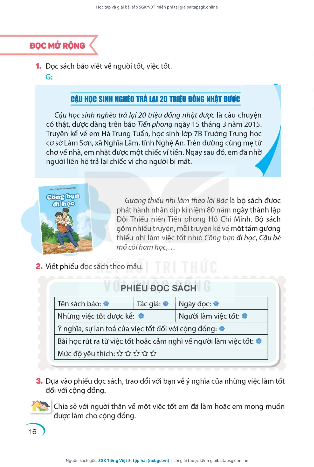 Trang 17 sách giáo khoa SGK Tiếng Việt 5, tập hai thu nhỏ