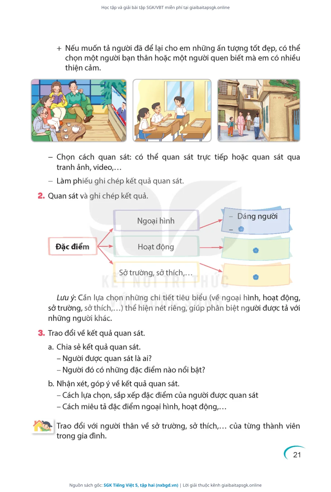Trang 21 sách giáo khoa SGK Tiếng Việt 5, tập hai bản chuẩn