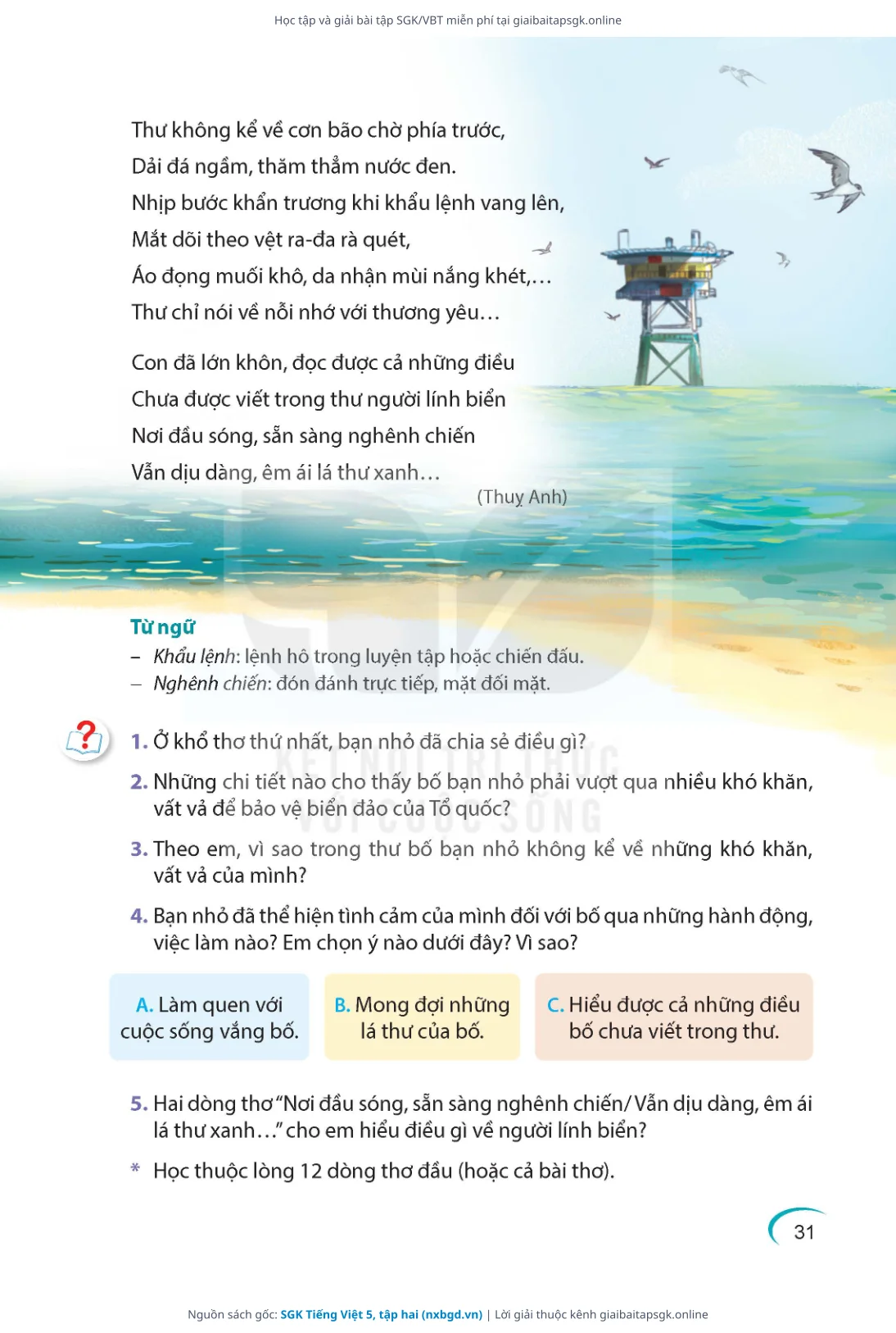 Trang 32 sách giáo khoa SGK Tiếng Việt 5, tập hai thu nhỏ