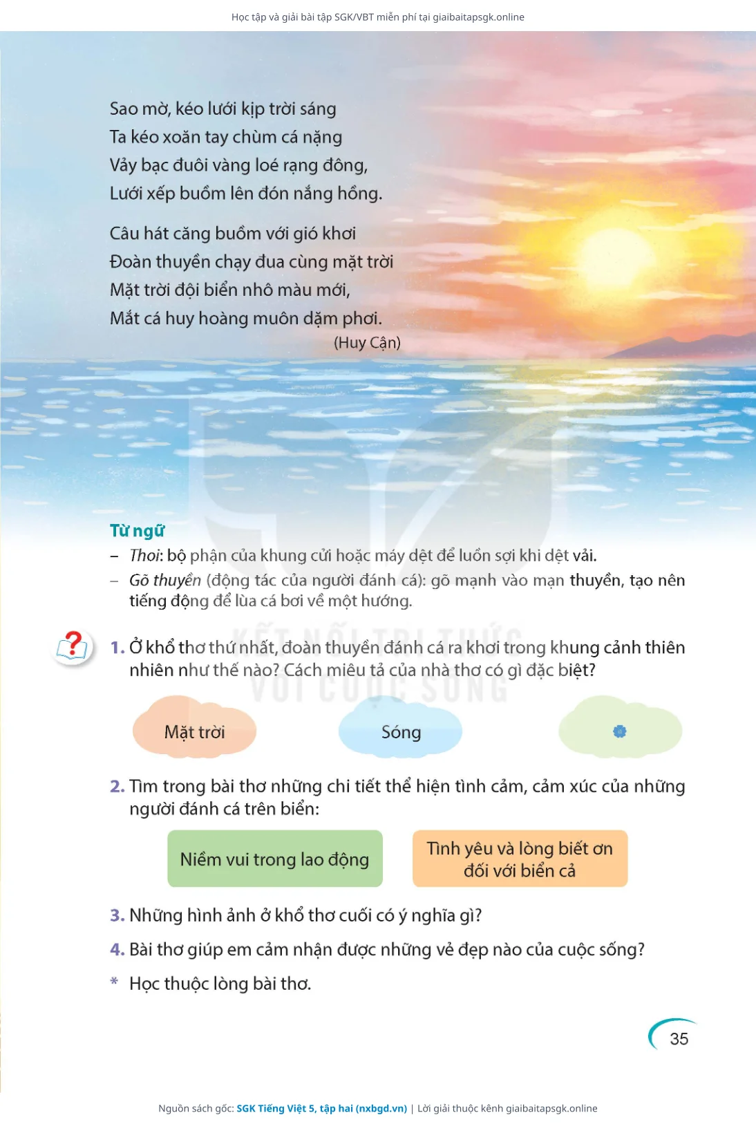 Trang 36 sách giáo khoa SGK Tiếng Việt 5, tập hai thu nhỏ